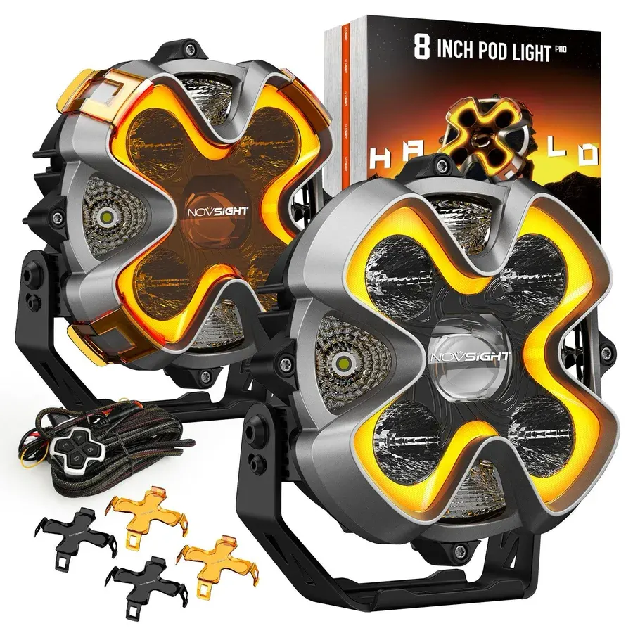 Novsight Driving + Flood + Spot Beam 8 Inch