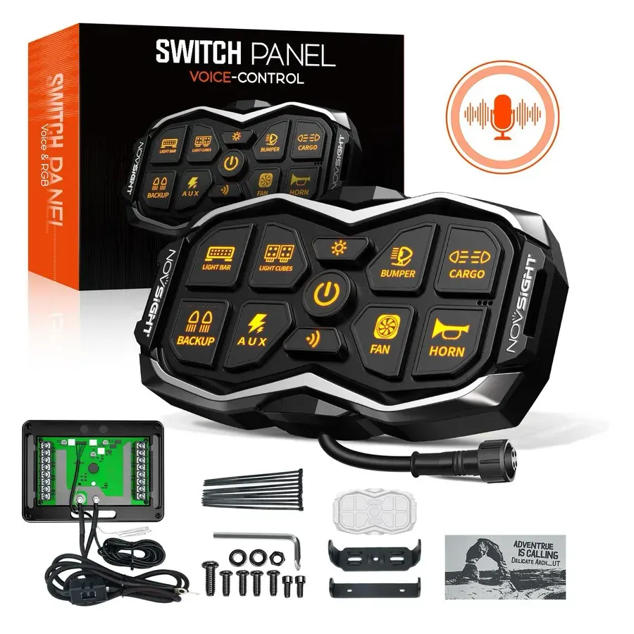 Novsight Holo Series Switch Panel 8 Circuitos